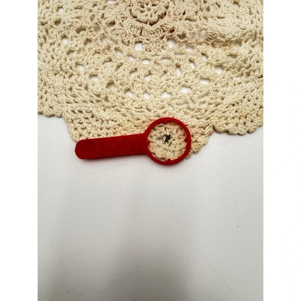 Vintage Hand Crocheted Round Doily Cream Cotton Lace Floral Table Topper 9 Inch
